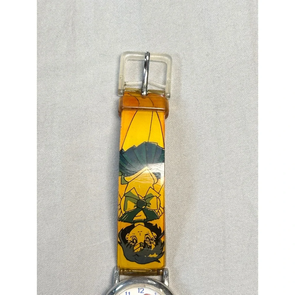 Vintage 90s Willis Sailor Jupiter sailor moon  Anime Watch Yellow Jelly Strap